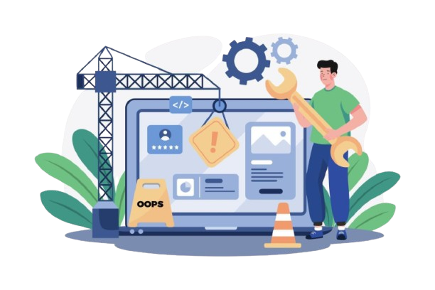 Team working on website upgrade